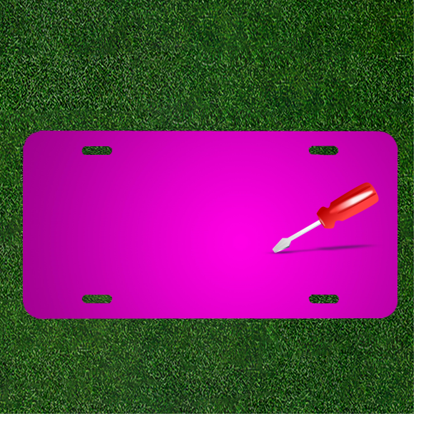 Custom Car License Plate with Names and Built-In Screwdriver Tool