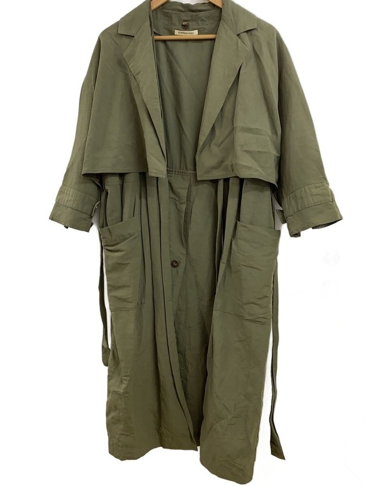 Currentage Trench Coat/S/Linen/Khk/A2581Fc 10401