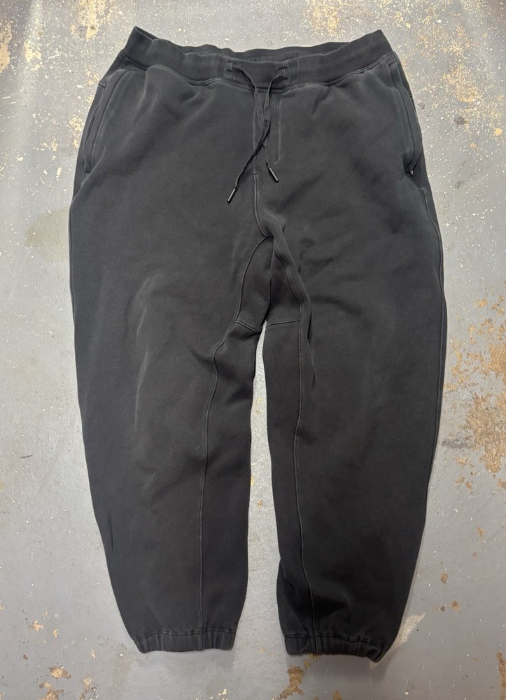 Lululemon Men's Black Jogger Pants Size L Cotton Blend Drawstring Pockets