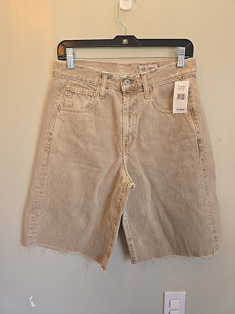AG Adriano Goldschmied Hattie Bermuda Shorts Size 26 Tan