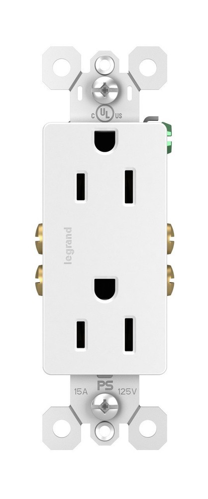 Legrand Pass & Seymour Radiant Receptacle, White (885W) - Box of 10