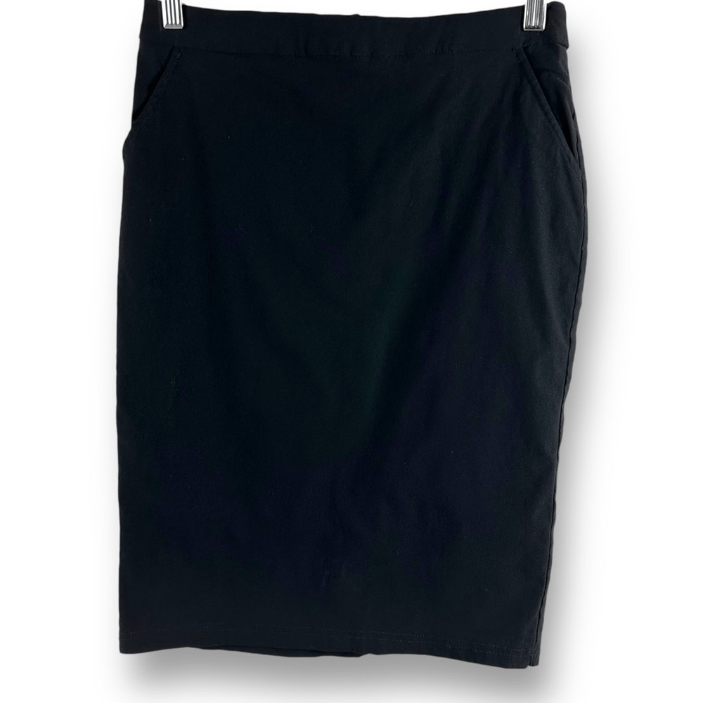 Kate Kasin Women's L Straight Pencil Skirt Black Classic Office Professional