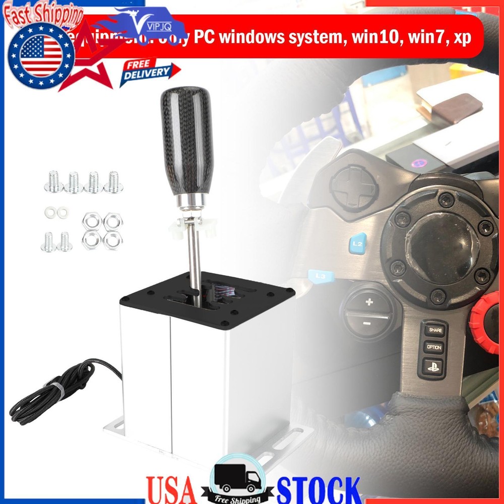 USB 7+R SP Simulate H Gear Shifter For Logitech Thrustmaster Gearshift Knob