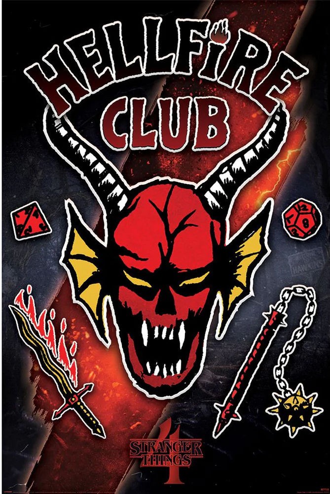 Poster Studio B - Stranger Things Hellfire Club 24x36