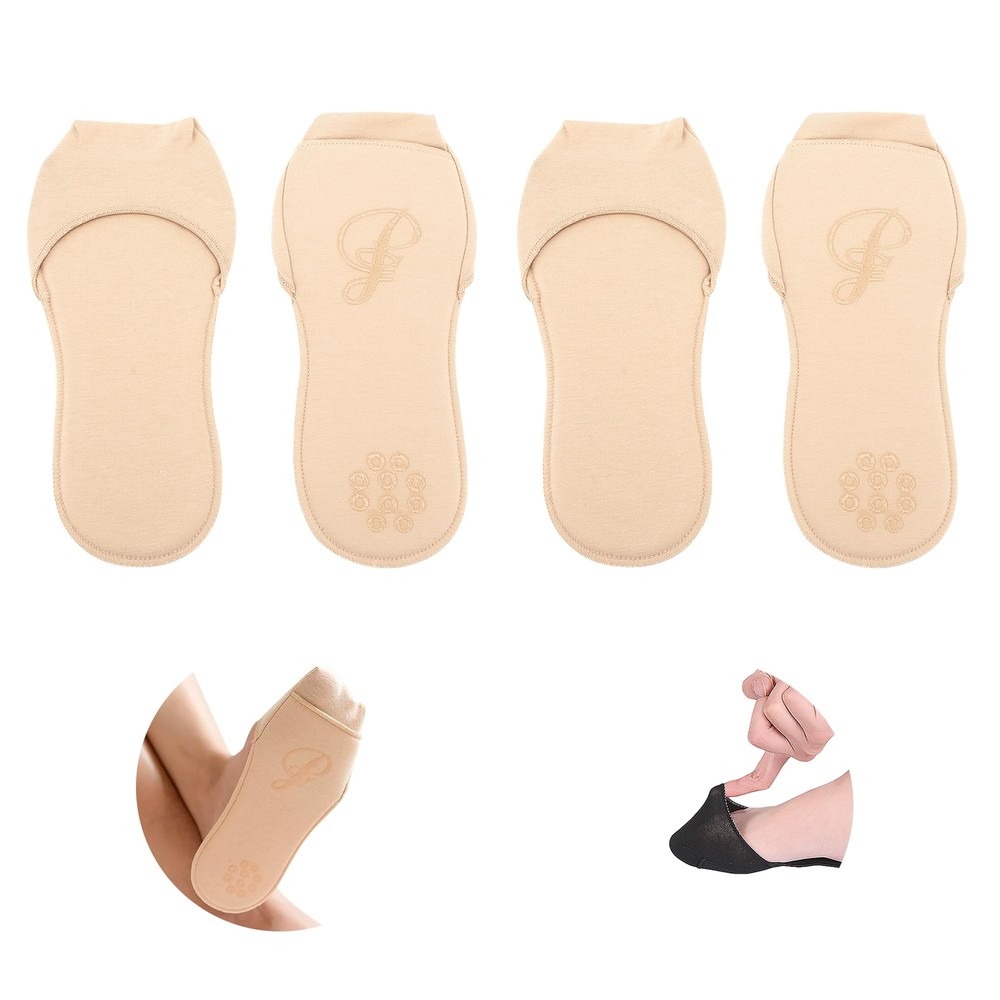 JEVRKAPZ 2-Pair Women's Sock-Style Metatarsal Pads for Foot Cushion & Support