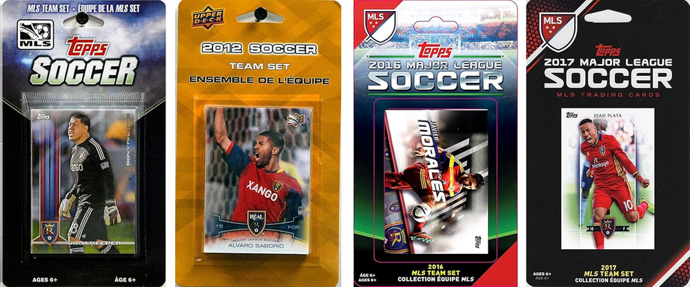 MLS Real Salt Lake Men'S 4 Different Licensed Trading Card Team Sets, White