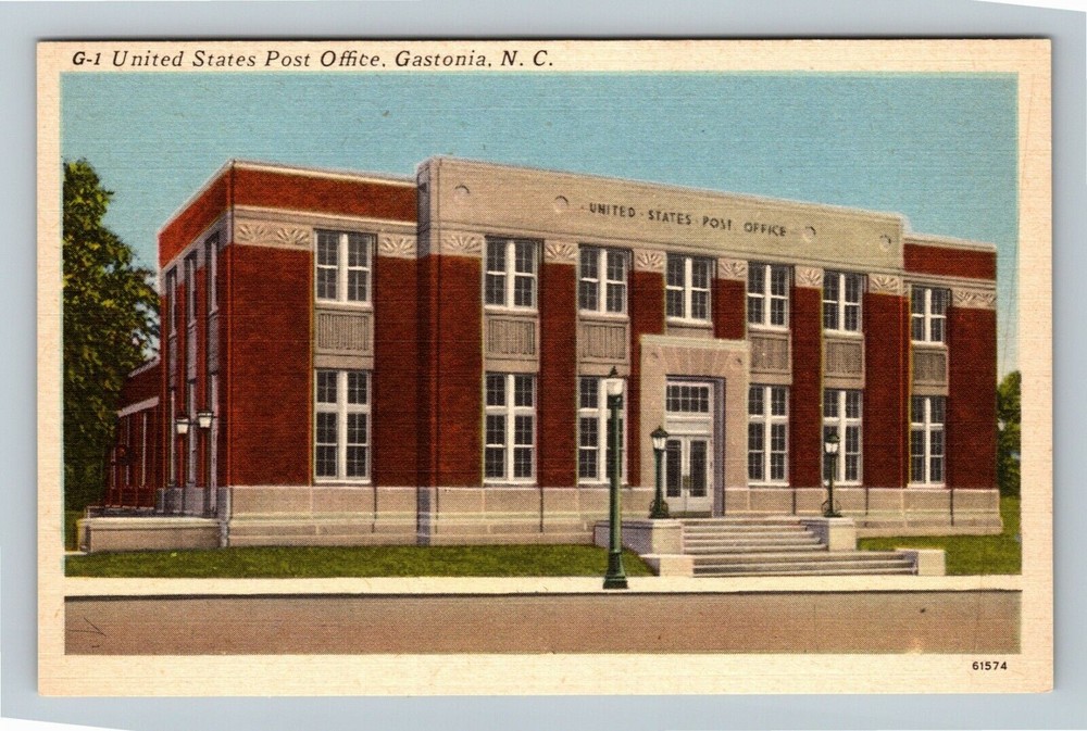 Gastonia NC-North Carolina, United States Post Office  Vintage Souvenir Postcard