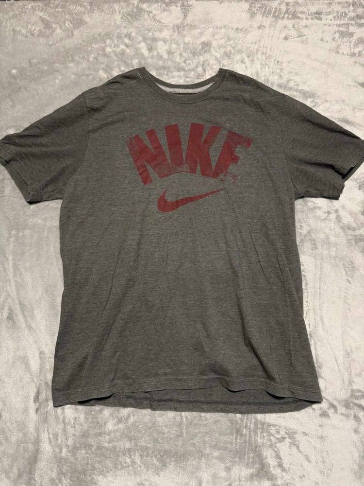 Nike Short Sleeve Shirt Men's XL Gray Graphic Tee