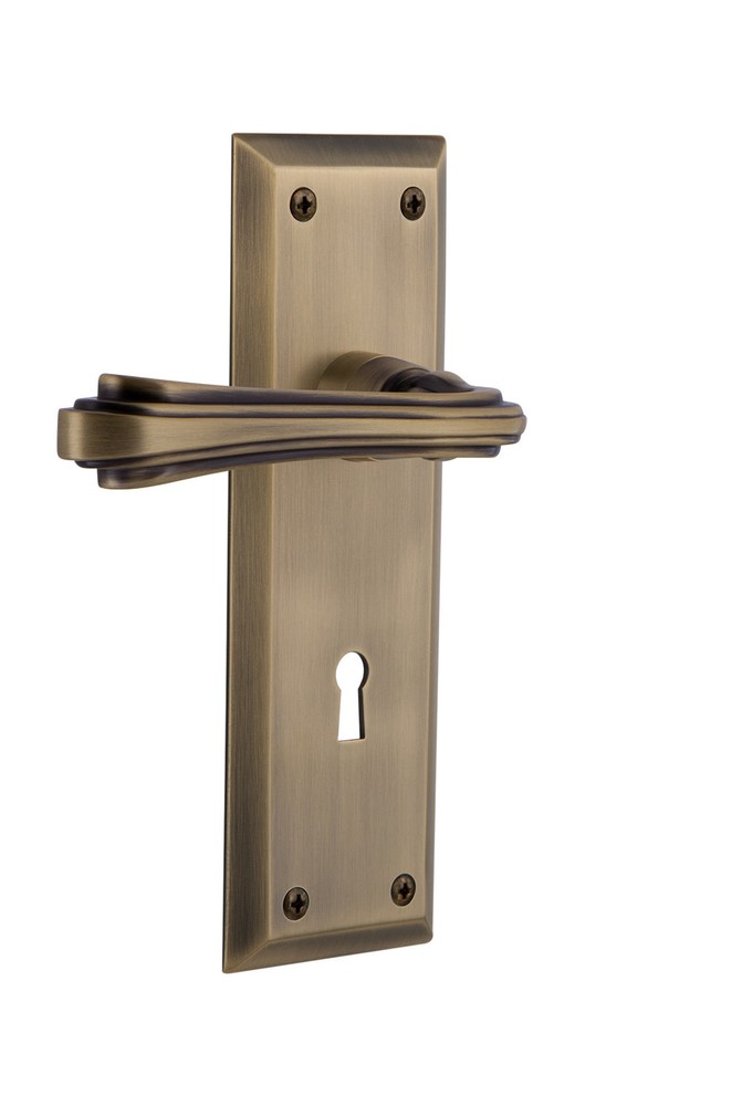 Nostalgic Warehouse NYKFLR_PRV_234_KH Fleur Privacy Door Lever