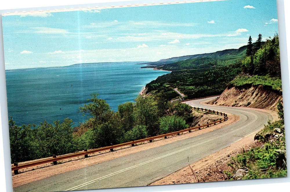Vintage Postcard Cabot Trail, Cape Smokey, Cape Breton, Nova Scotia, Canada