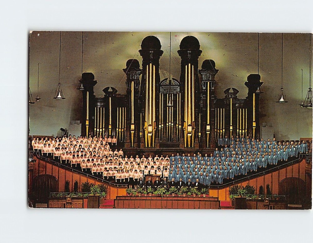 Postcard Choir & Organ Mormon Tabernacle Salt Lake City Utah