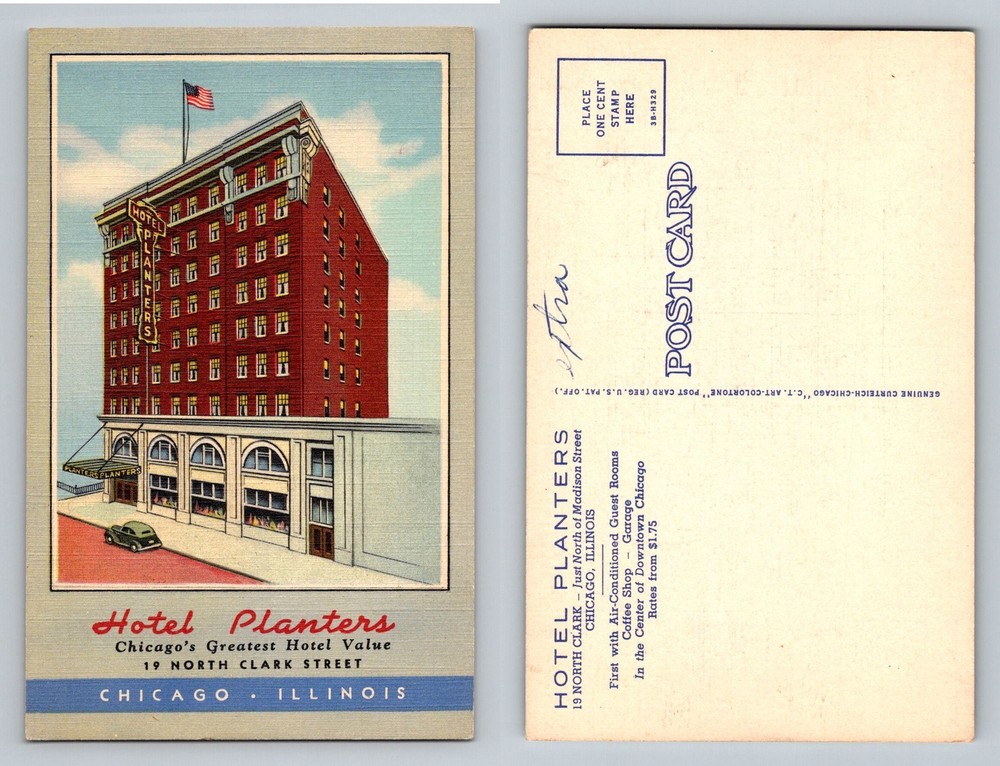 Chicago, IL-Illinois, Hotel Planters North Clark Street Vintage Postcard