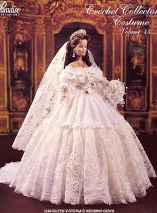 Crochet Collector Costume Vol. 43 - 1840 Queen Victoria's Wedding Gown (P-054)