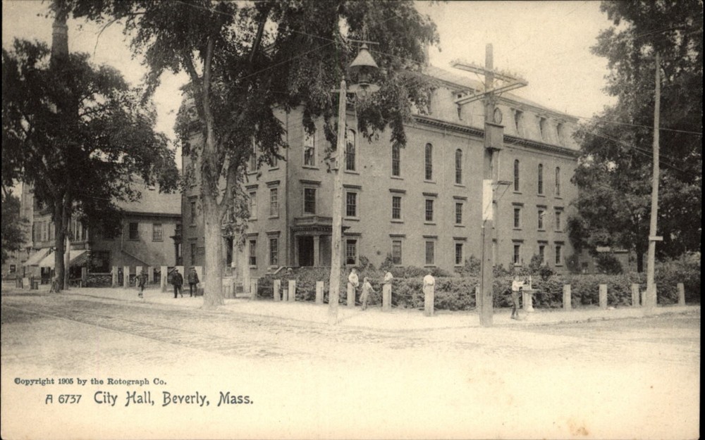 City Hall Beverly Massachusetts Rotograph UDB unposted c1905 vtg postcard h512