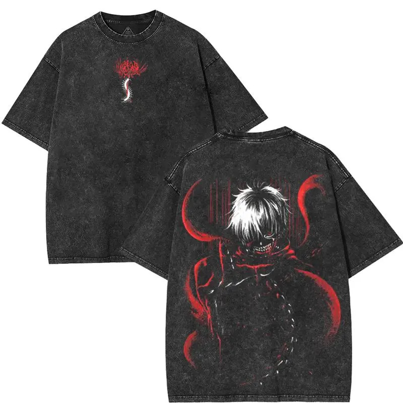 shirts Tokyo Ghoul Ken Kaneki Red Eyes Mask Anime T-Shirt manga movie