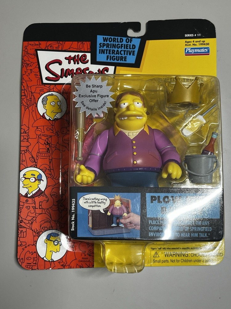 Playmates Toys The Simpsons Plow King Barney Figure Set Playset NEW NIP
