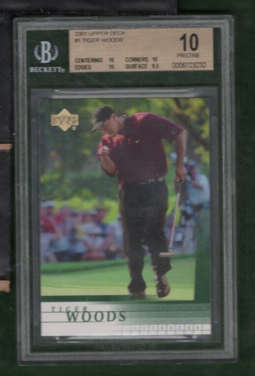 2001 Upper Deck Tiger Woods #1 - BGS 10 Pristine