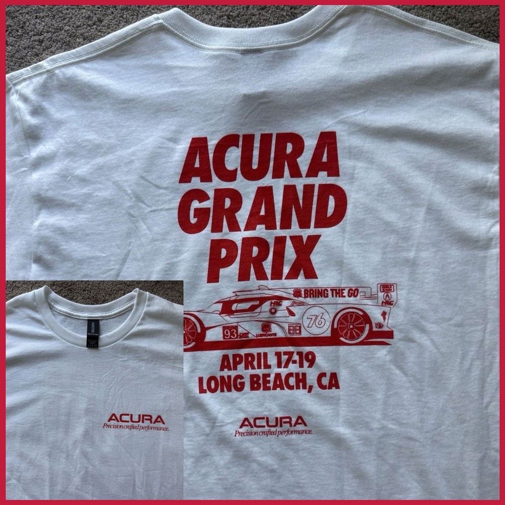 HOT SALE - 2026 Acura Grand Prix IndyCar Long Beach White Shirt All Size S-3XL
