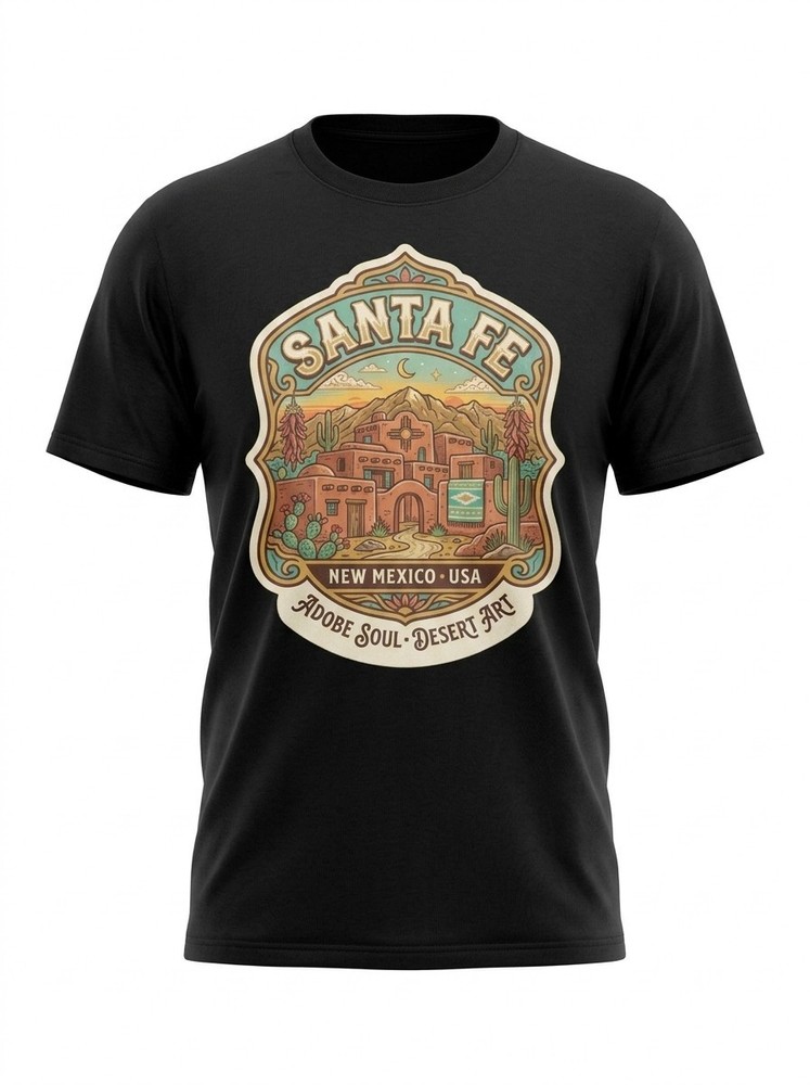 Santa Fe New Mexico Adobe Graphic T-Shirt Unisex Travel Tee