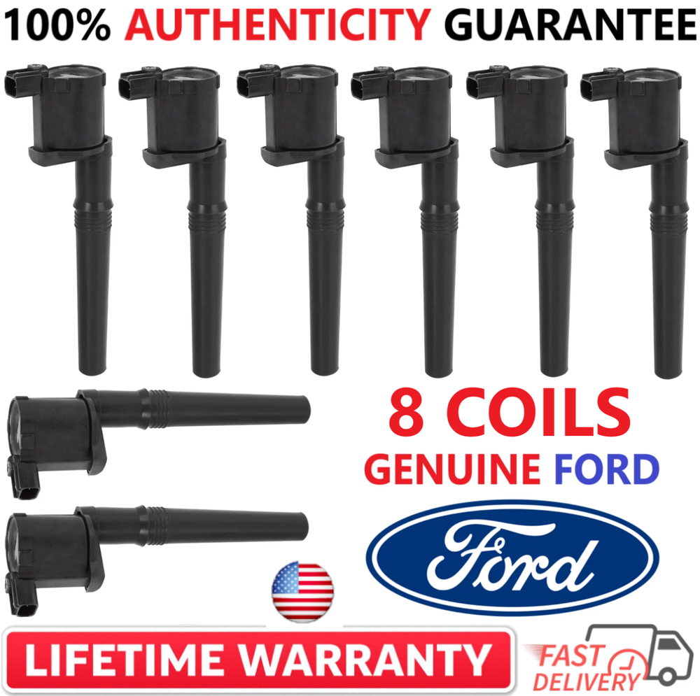 x8 OEM FORD Ignition Coils For 1997-2005 Ford Lincoln Mercury, 4L7E-12A366-AA