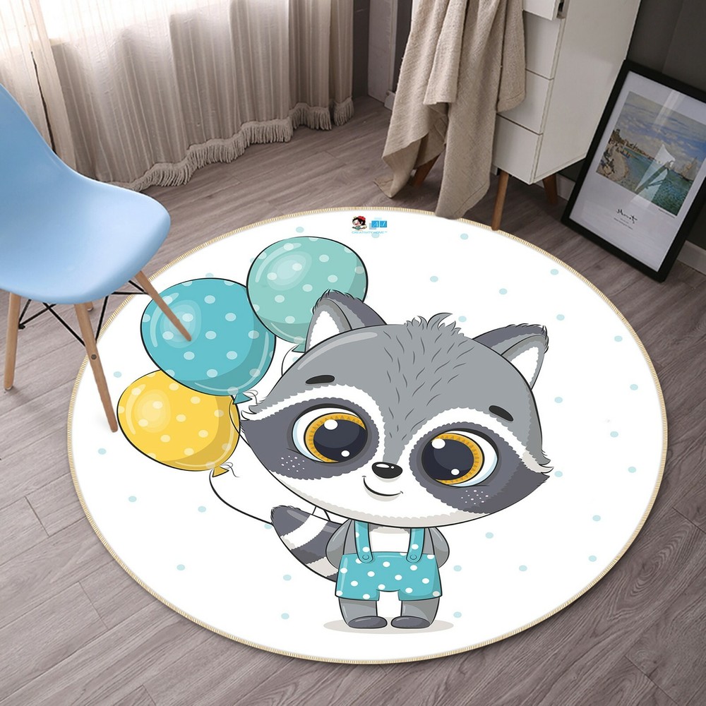 3D Cartoon Fox Balloon NAO4729 Game Rug Mat Elegant Photo Carpet Mat Fay