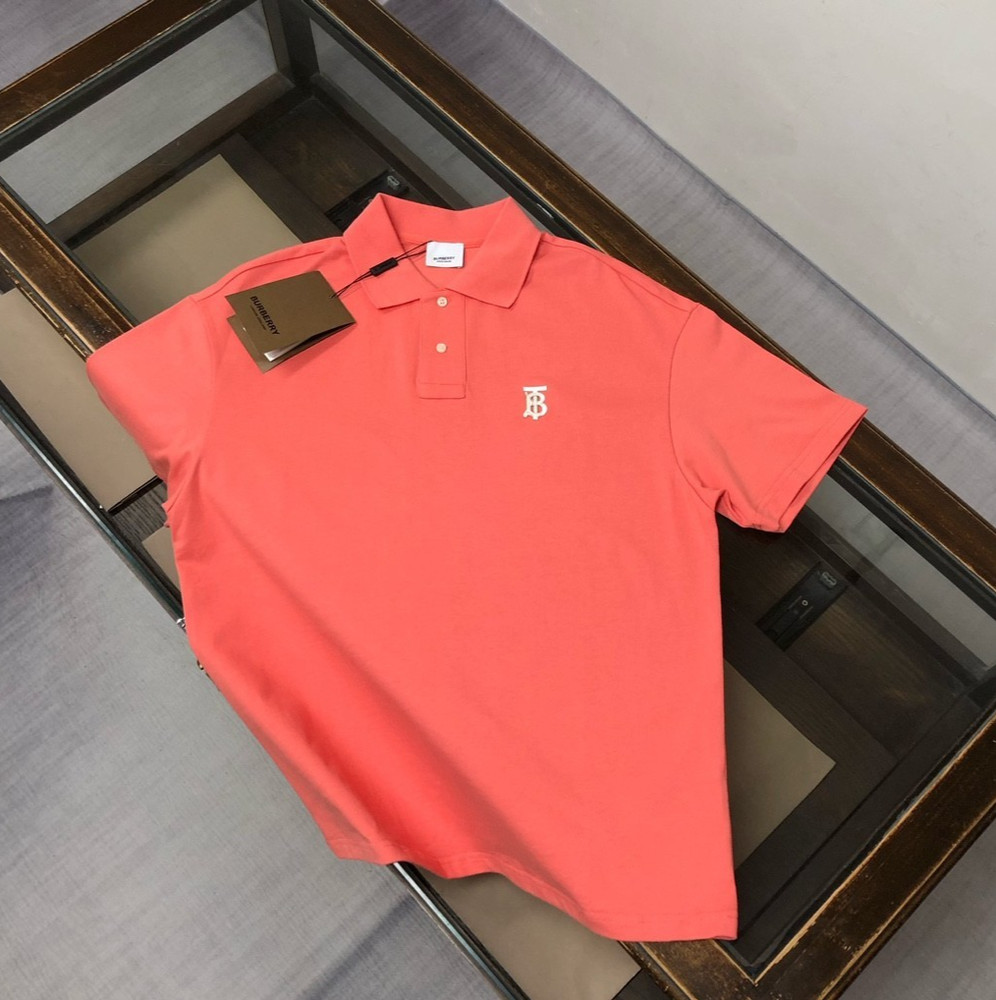 Moncler Unisex Watermelon Red Summer Collared Short-Sleeve T-Shirt L