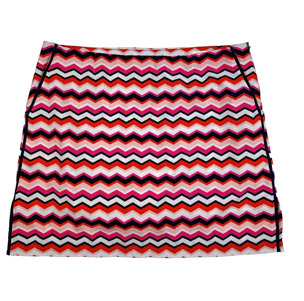 Golftini Skort Size 14L Golf Tennis Screwball Zig Zag Print Skirt w/ Shorts
