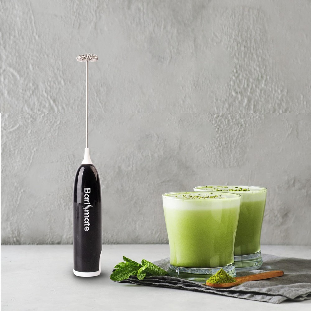 Handheld Electric Milk Frother for Coffee, Matcha, Lattes & More (Black)