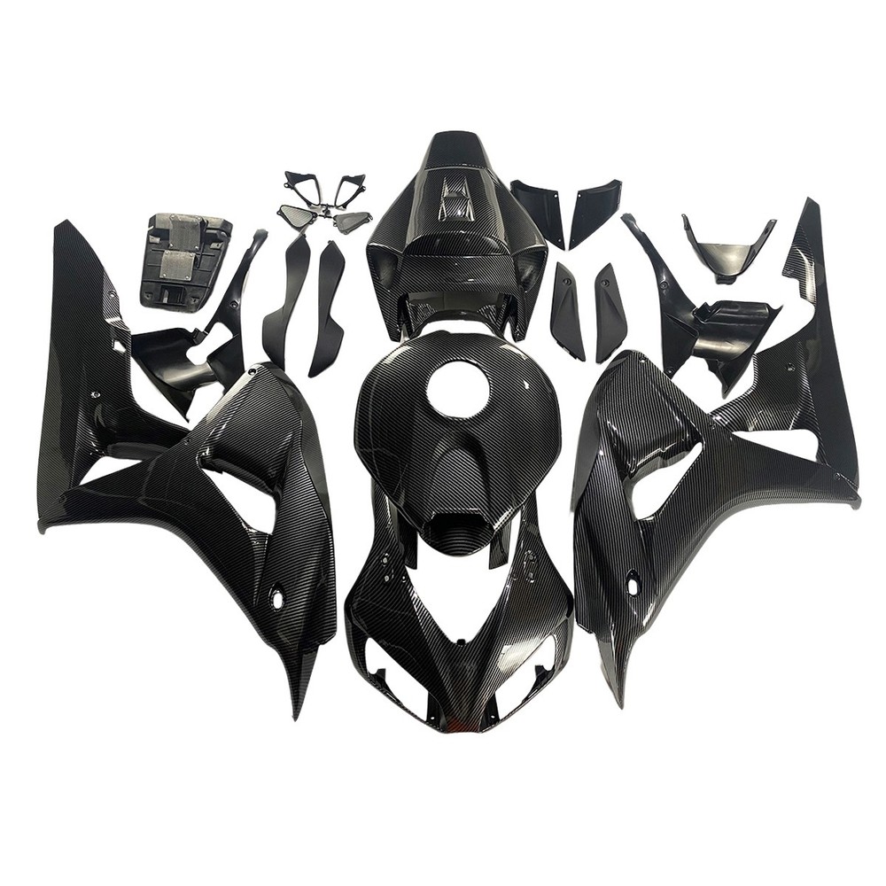 Black Carbon Fiber Effect Fairing Kit for Honda CBR1000RR 2006-2007 ABS Bodywork
