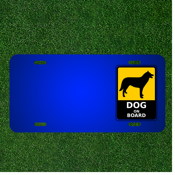 Custom Personalized License Plate With Add Names To Dog Husky Sign Warning