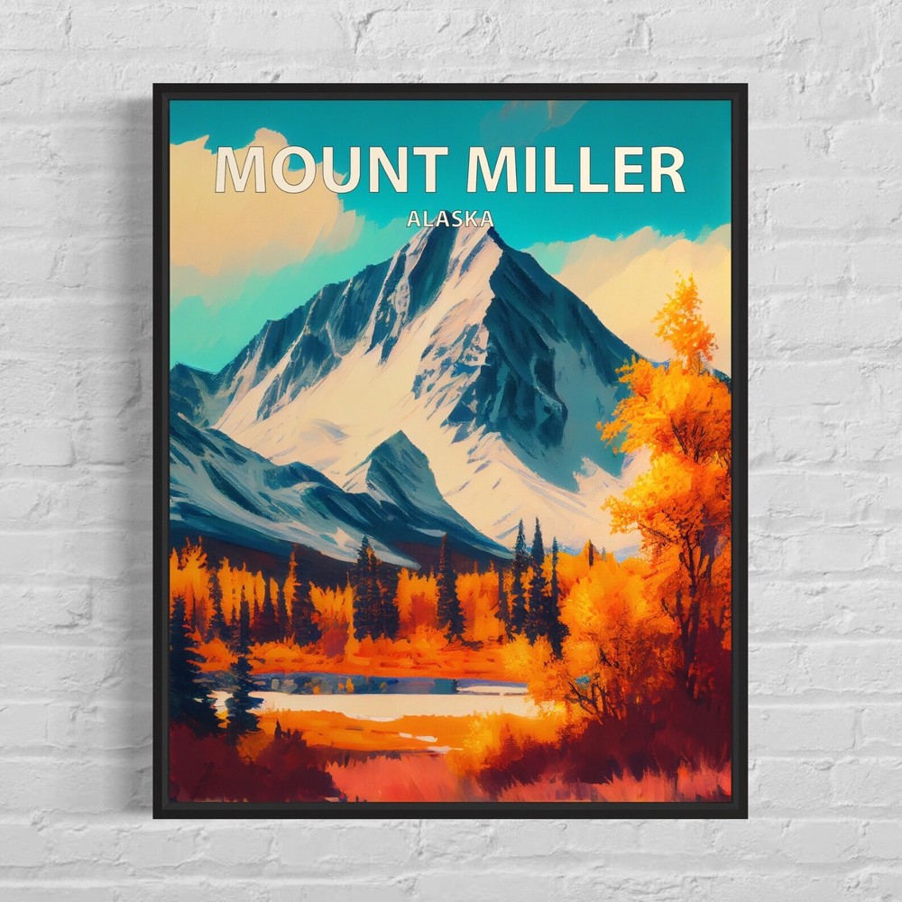 Mount Miller Alaska Art Print Mount Miller Wall Art Painting Mount Miller