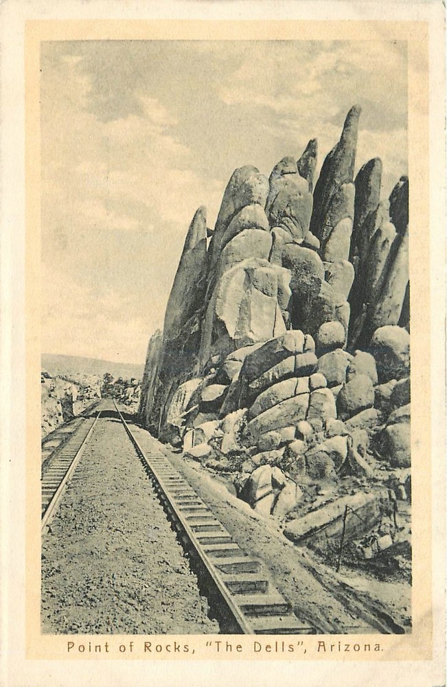 c1910 Arizona The Dells Point of Rocks Berryhill Railroad Postcard 26-3238