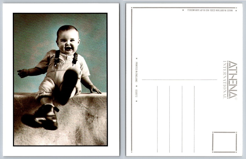 Vintage Athena Postcard Laughing Baby Cool Kid III Iain McKell Photo England
