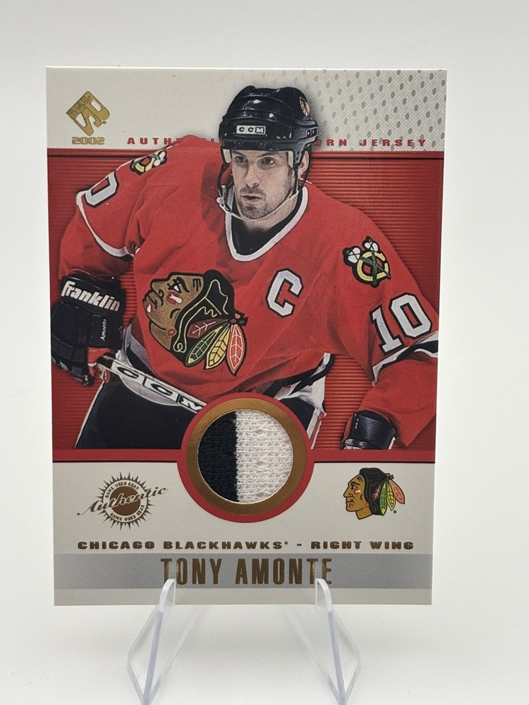 Tony Amonte 2002 Pacific Private Stock Game Worn Jersey Patch Variation