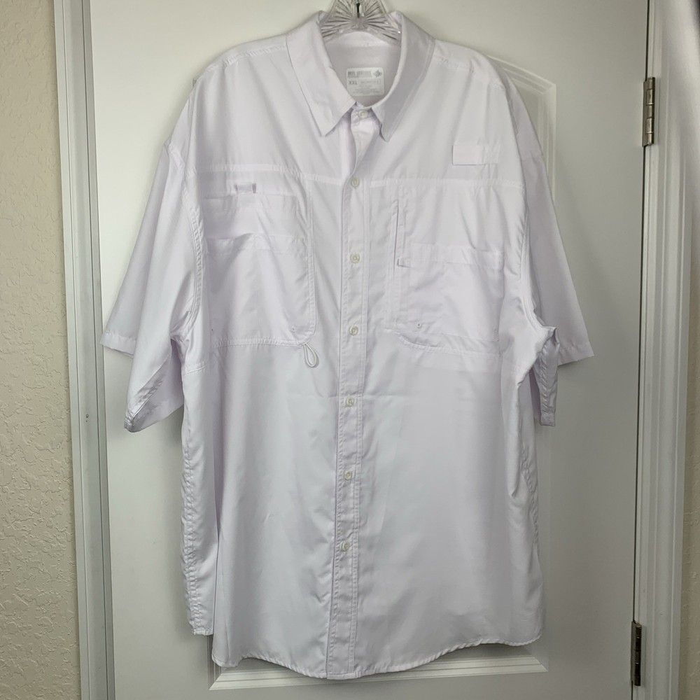 Reel Legends Shirt Mens XXL Saltwater II Performance Fishing Button Up Vented