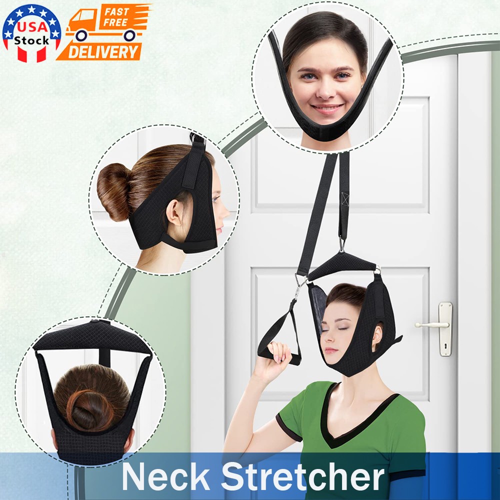 Cervical Neck Traction Device Stretcher Brace for Pain Relief & Spine Alignment