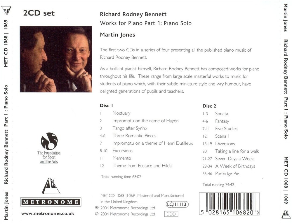 Martin Jones Complete Solo Piano Works CD 2004