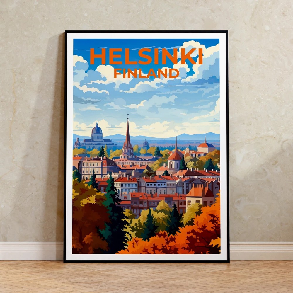 Helsinki Art Poster Premium Quality Choose your Size