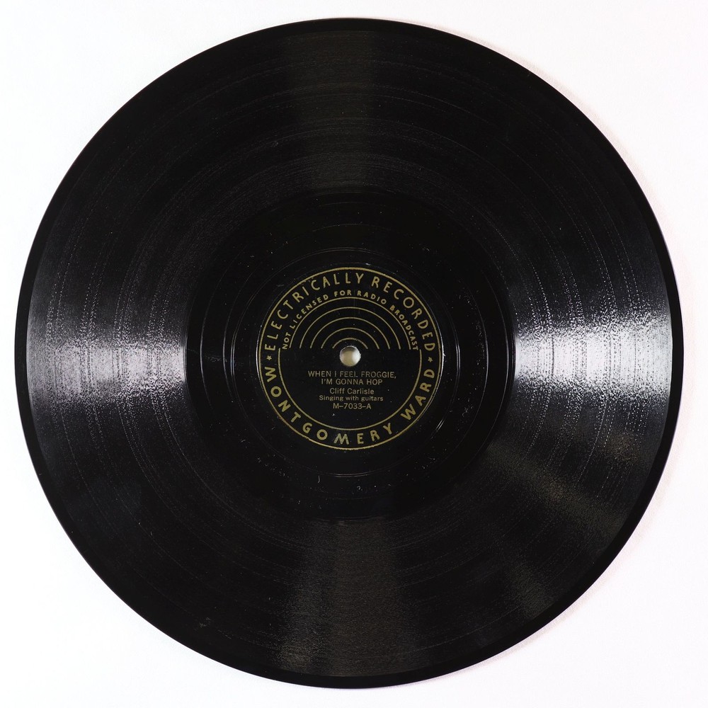 Prewar C&W 78 - Cliff Carlisle - When I Feel Froggie - Montgomery Ward 7033