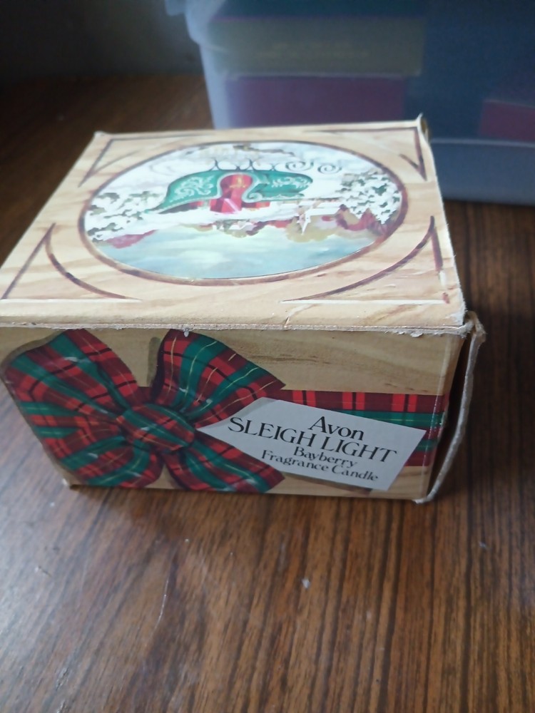 Vintage Avon Sleigh Light Bayberry Fragrance Candle in Original Box