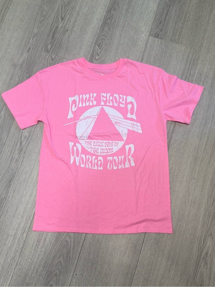 Pink Floyd Pink Short Sleeve Graphic Tee with White Print