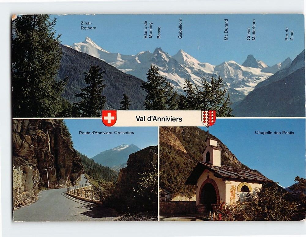 Postcard Val d Anniviers Switzerland