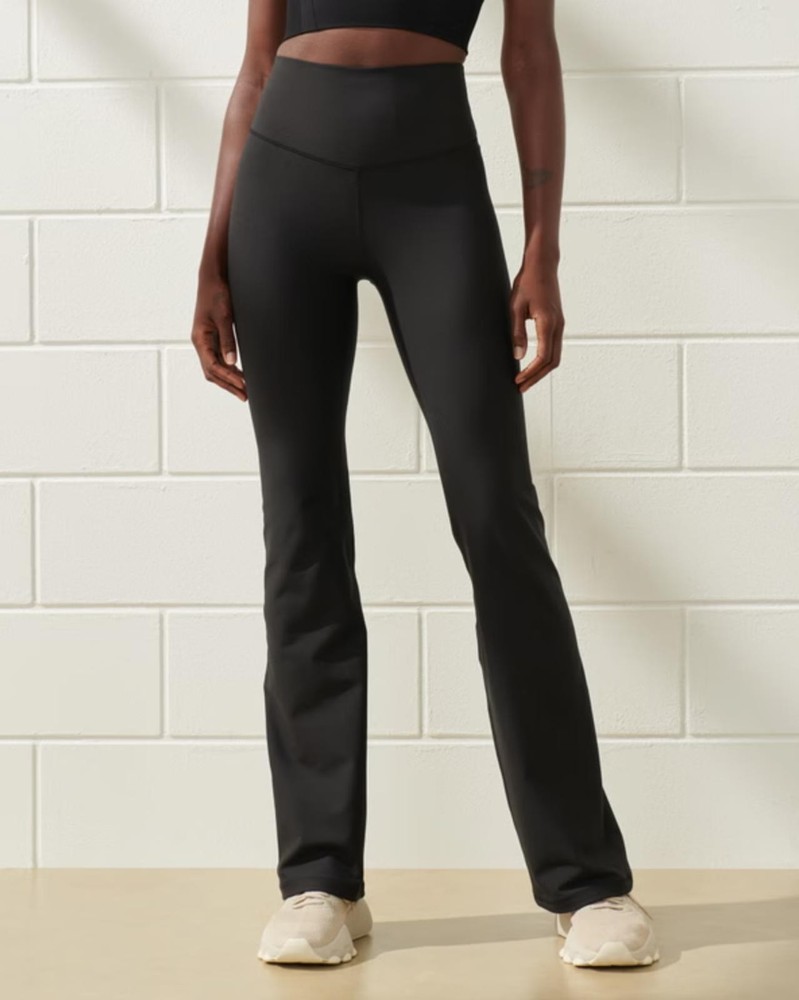NWOT Abercrombie & Fitch YPB sculptLUX Flare Legging Onyx Black Size M