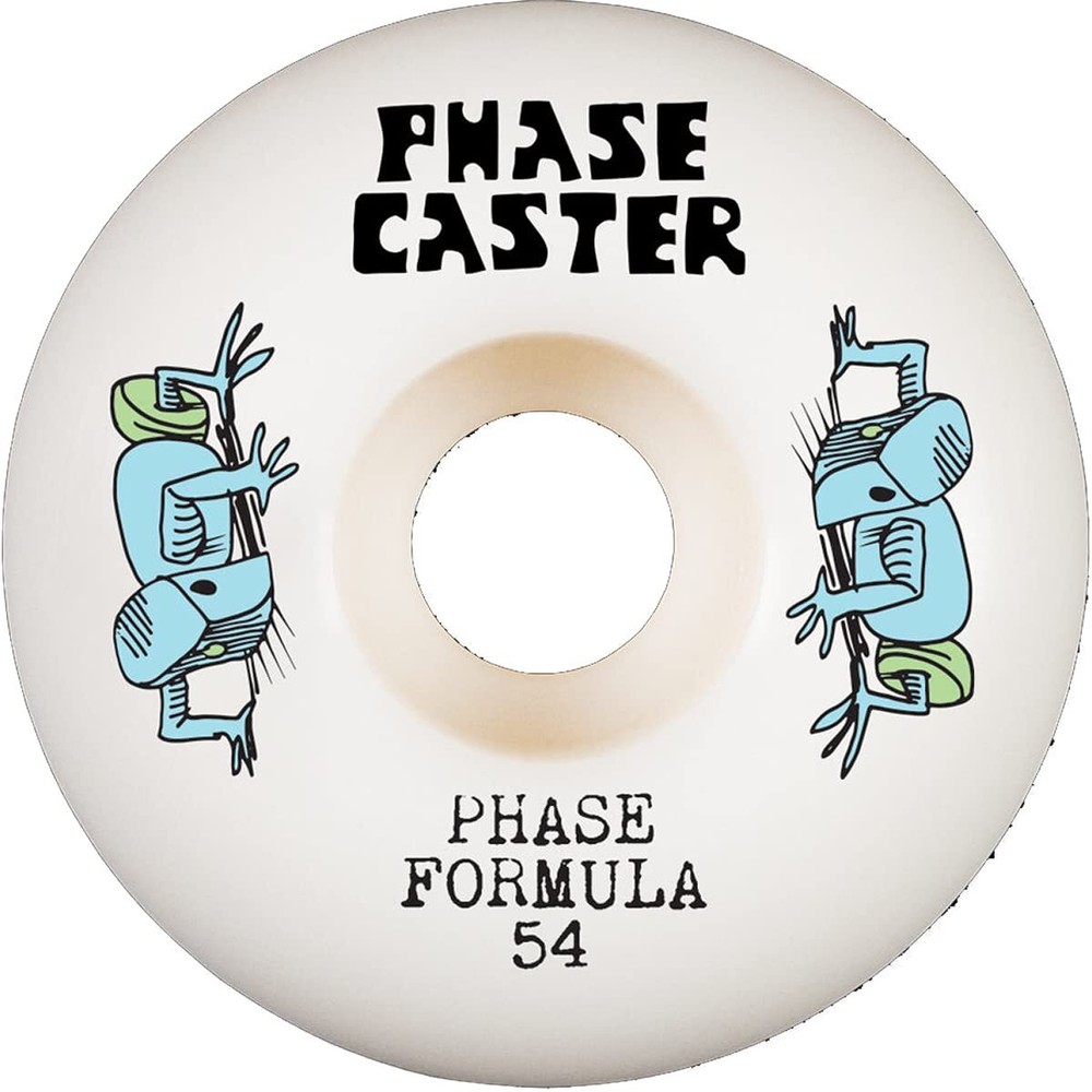 Phasecaster Clone 54mm 99a White Skateboard Wheels (Set of 4)