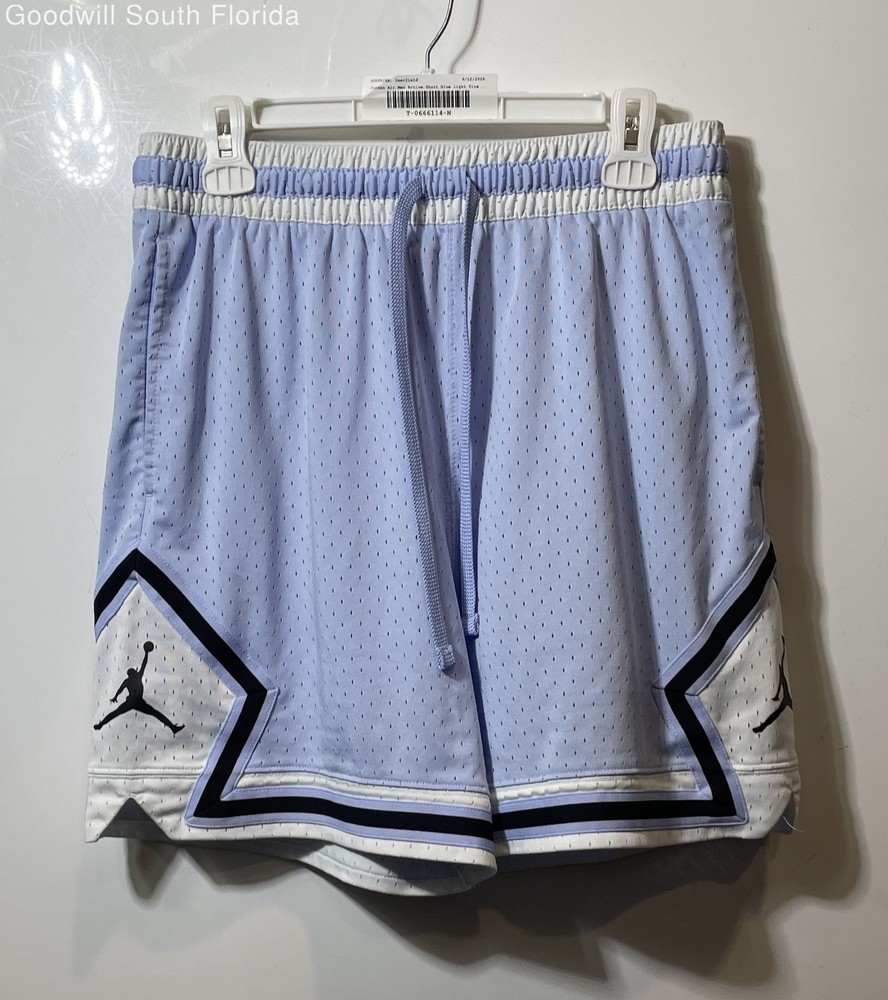 Air Jordan Mens Light Blue Dri-Fit Drawstring Activewear Athletic Shorts Size XL