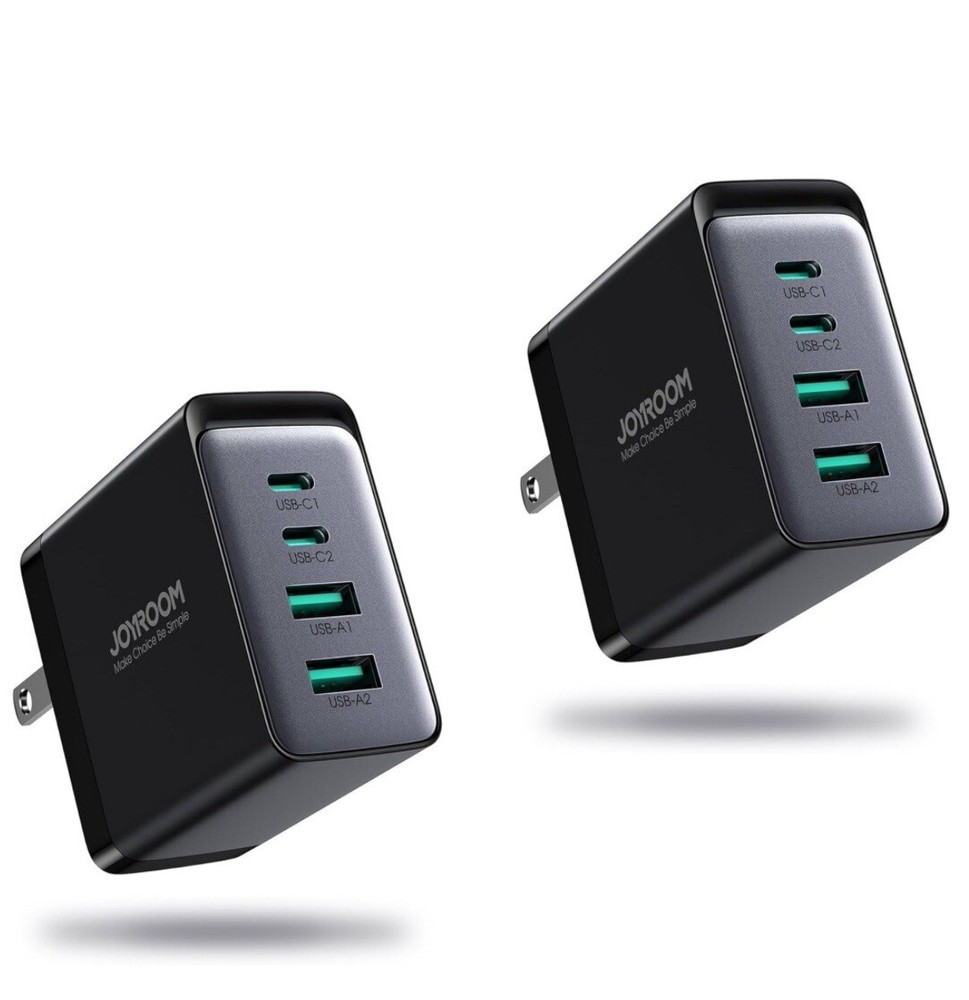 67W GaN Fast Charger Block 4-Port USB A&C Compact Adapter Open Box 2X Speed-image