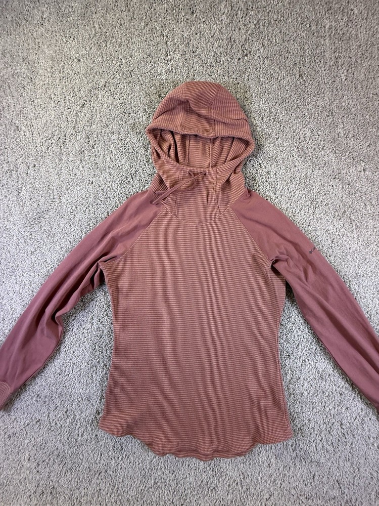 Columbia Pink Hooded Drawstring Pullover Longsleeve Women’s Size XL