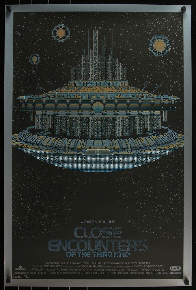 Close Encounters of the Third Kind (Blue) Todd Slater Screen Print Movie PosterSigned by Todd Slater; 167/300; Measures 24