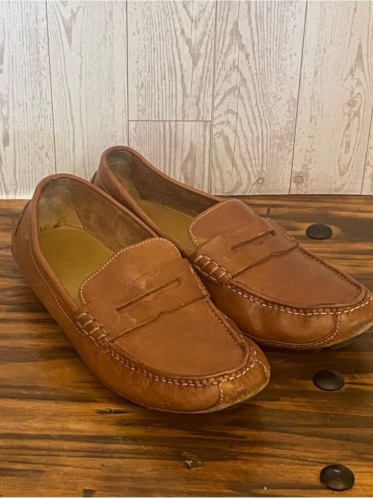 Cole Haan 8 1/2 M Men's Classic Brown Leather Penny Loafers Preppy Old Money