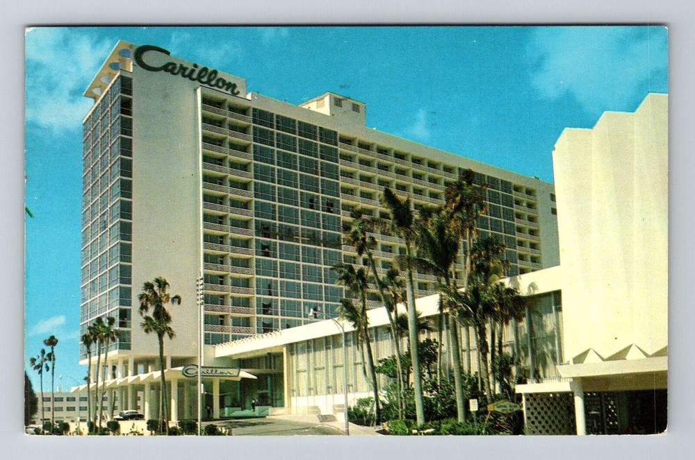 Miami FL-Florida, Carillon Hotel, Advertising, c1961 Vintage Postcard